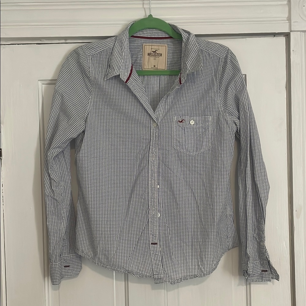 Hollister Blue Casual Button Down Shirt